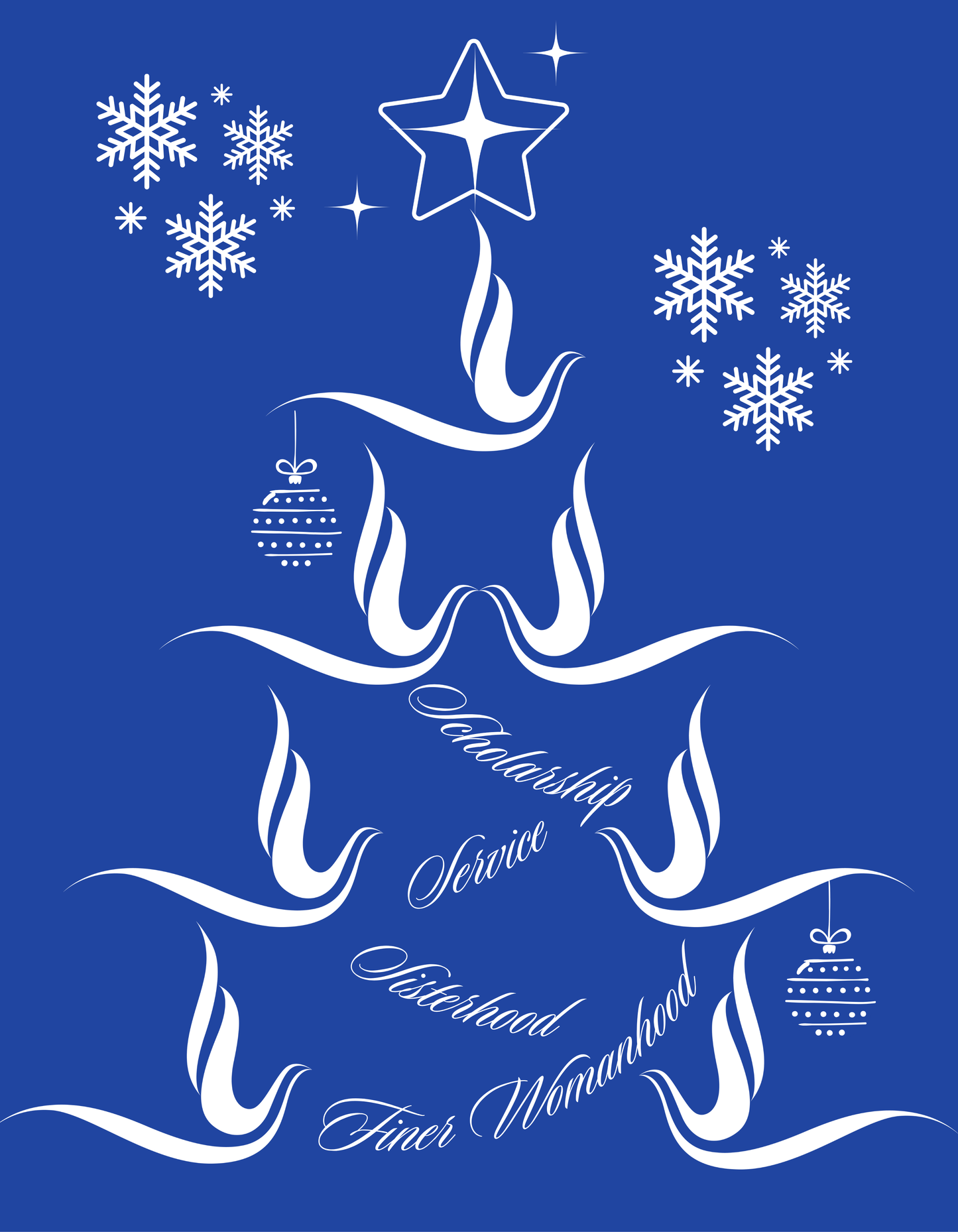 Zeta Christmas Tree with "Garland" Principles T-shirt