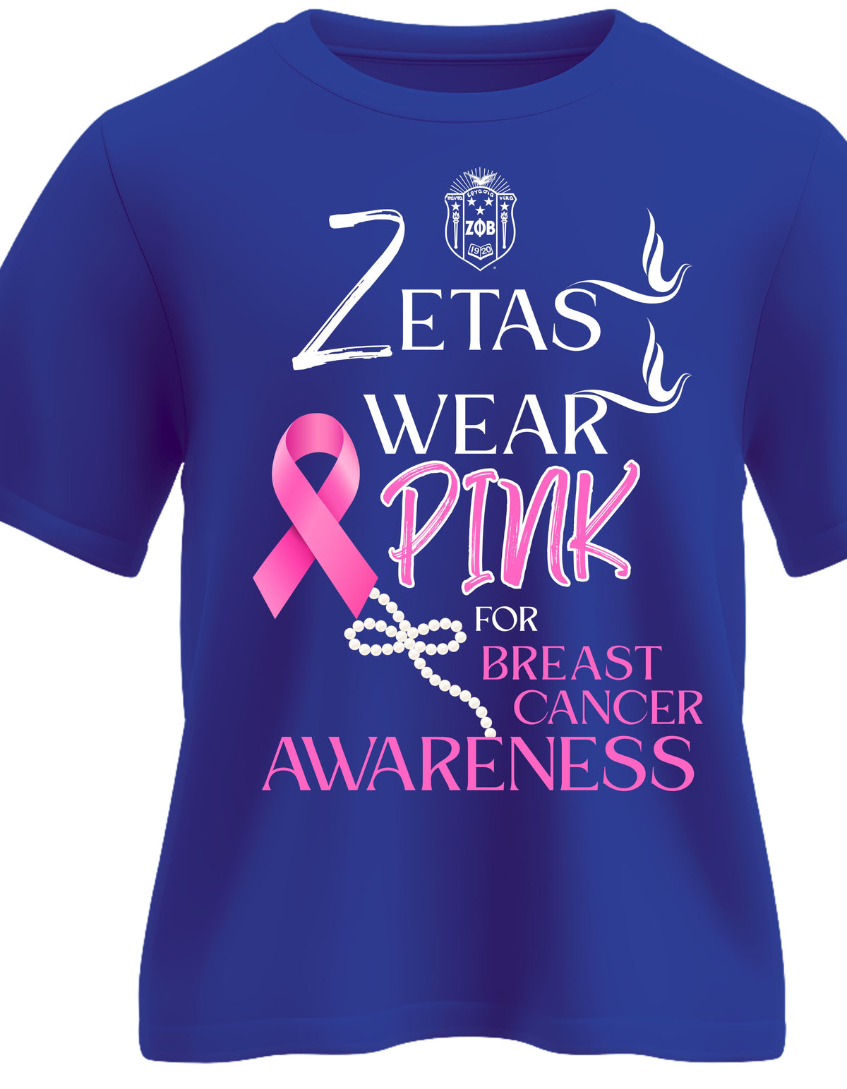 Zeta Phi Beta Breast Cancer Awareness T-shirt