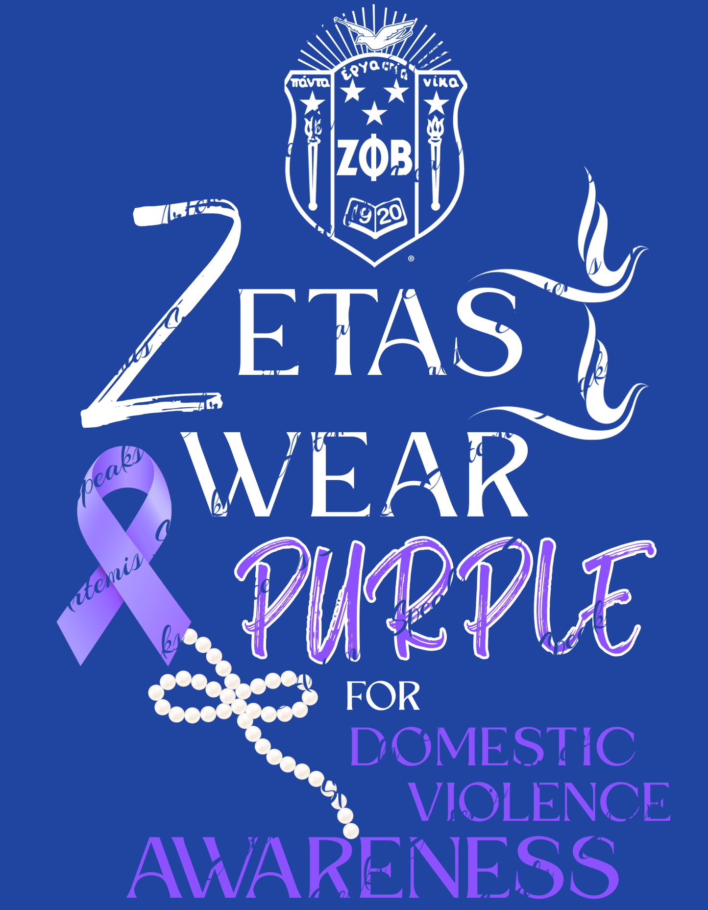 Zeta Phi Beta Domestic Violence Awareness T-shirt