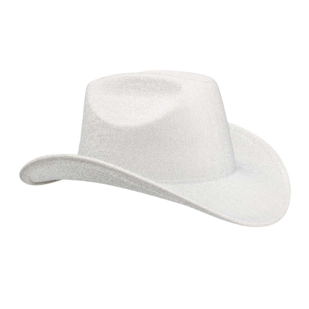 Cowboy Hat White Glittery Rodeo Style for Women