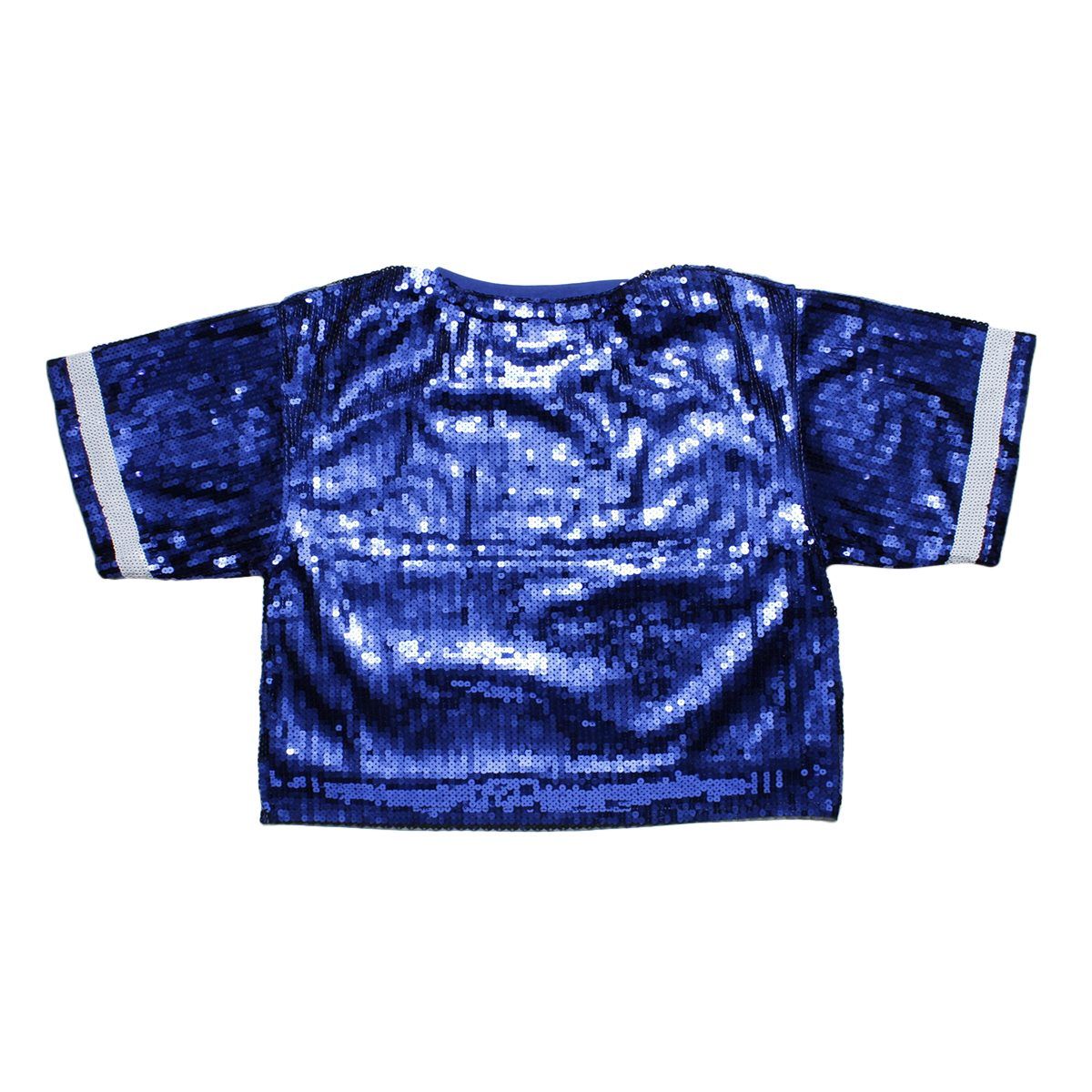 Jersey ZPB Blue White Sequin GAME DAY Crop Top