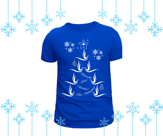 Zeta Christmas Tree with "Garland" Principles T-shirt