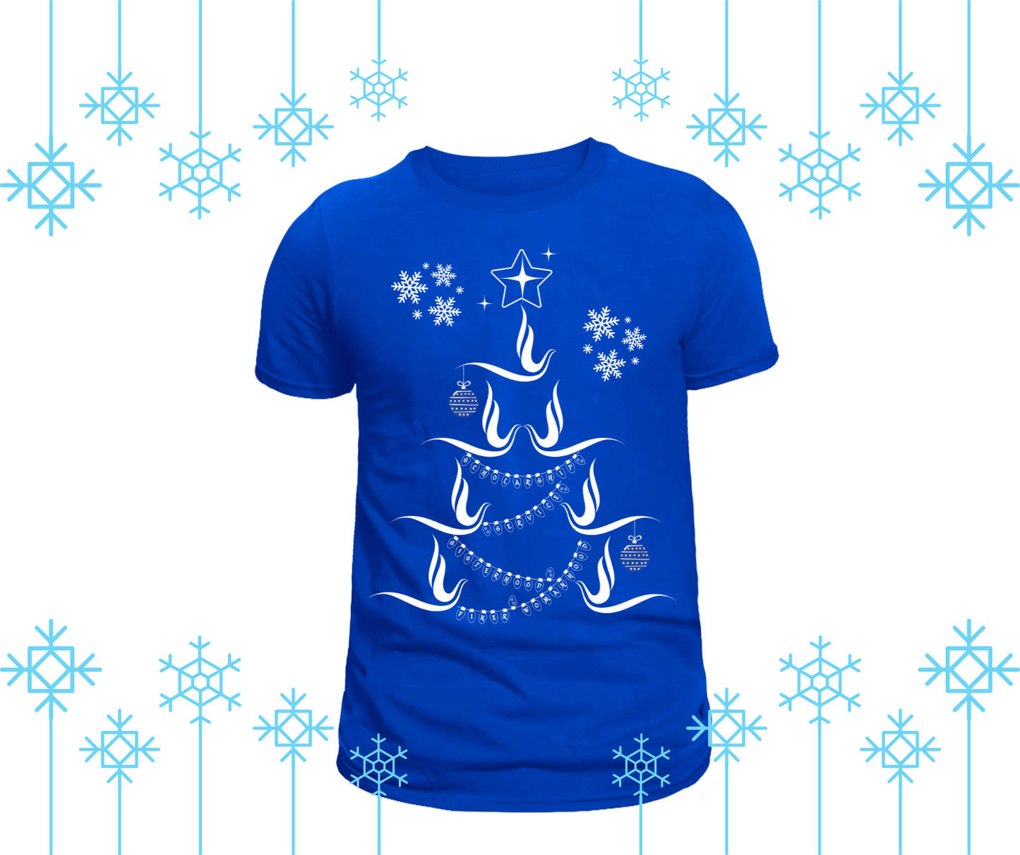 Zeta Christmas Tree with "Xmas Lights" Principles T-shirt