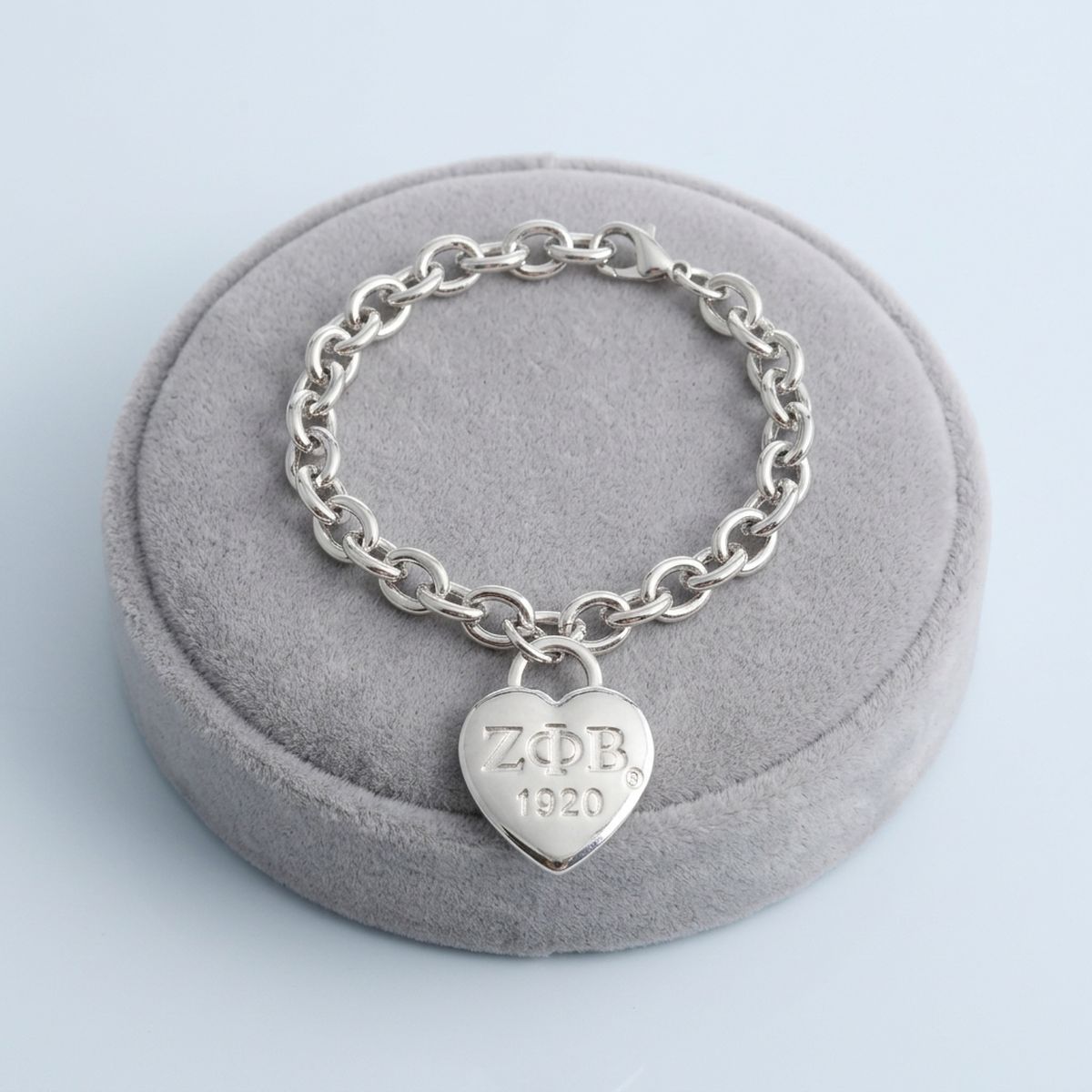 ZPB Silver 1920 Legacy Heart Lock Chain Bracelet