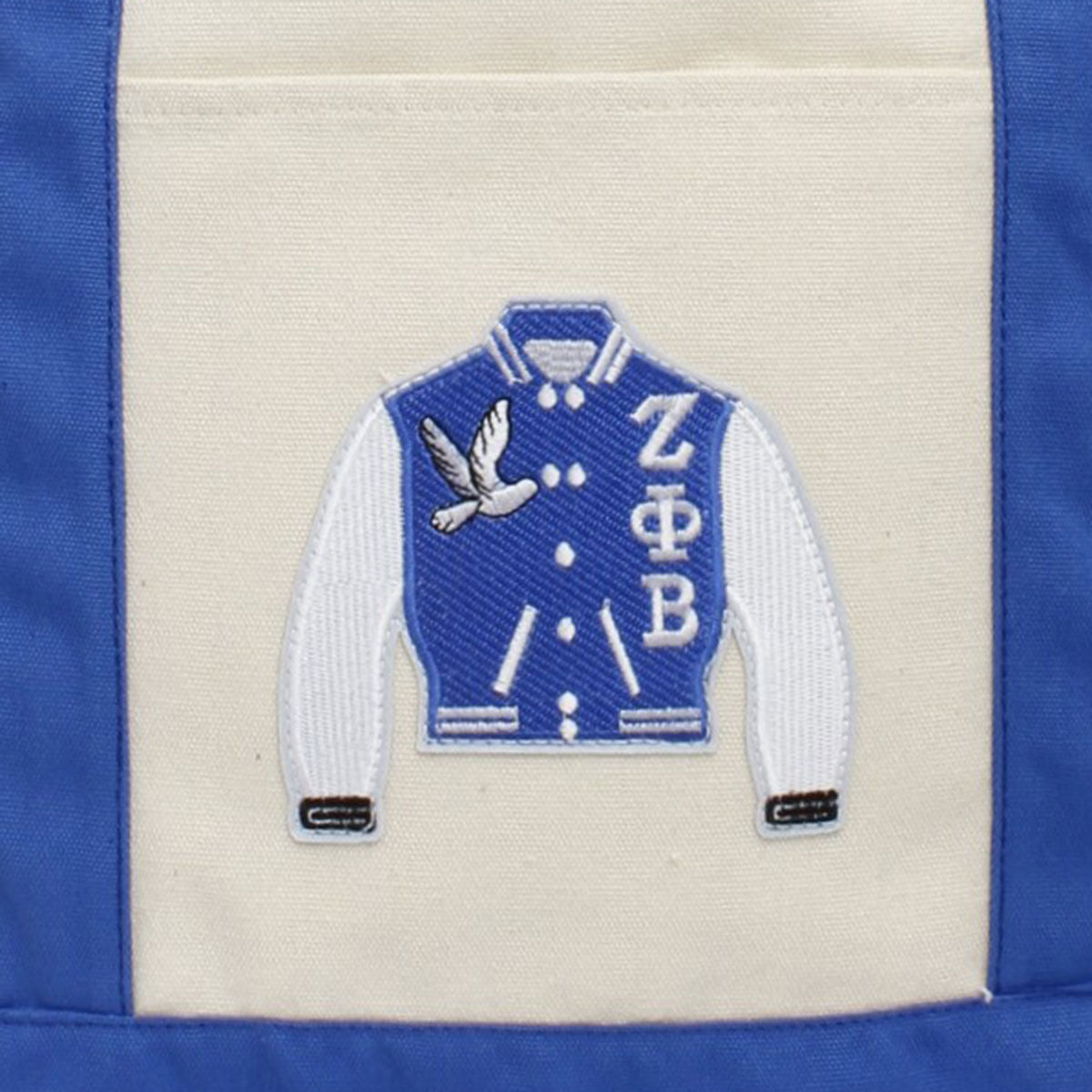 ZPB Sorority Large Canvas Tote Bag Reusable Merch