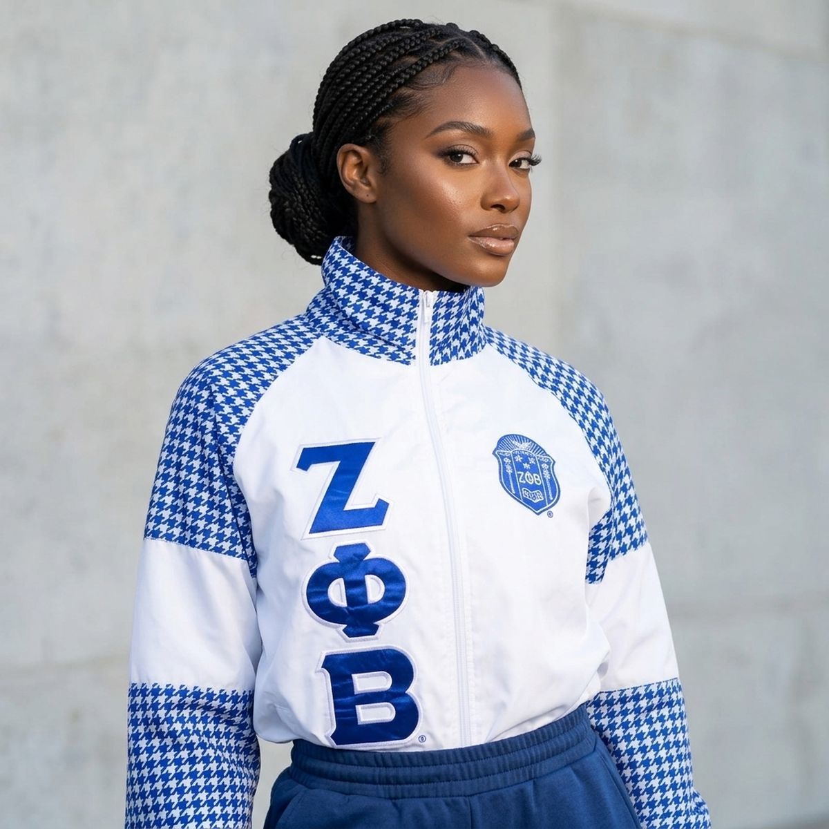 ZPB Apparel Large Blue White Windbreaker Jacket