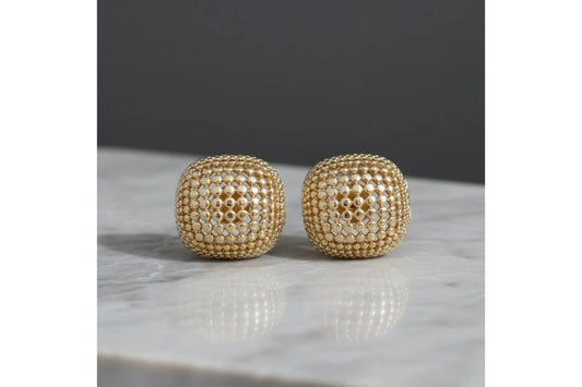 Stud Square Dome Earrings