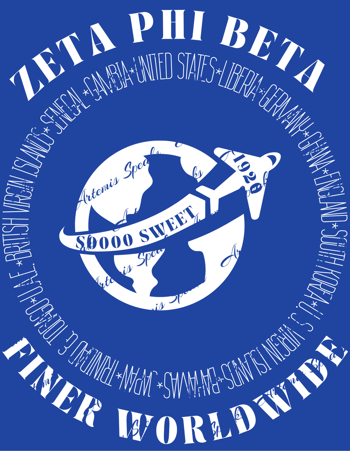 Finer Worldwide T-shirt with Soooo Sweet Airplane